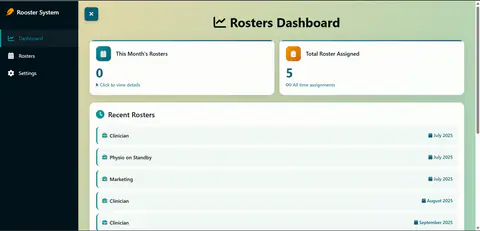 Screenshot of Roster-System